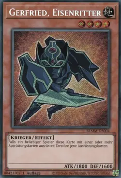 yugioh "Chibi" Gerfried, Eisenritter BLMM-DE004 SECRET RARE 1AUFLAGE DEUTSCH - Image 1