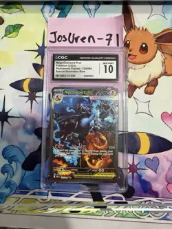Pokemon TCG Mega Charizard X ex 125/094 Phantasmal Flames SIR Holo CGC 10 360 HP - Image 2