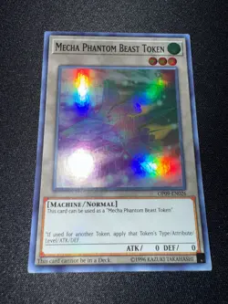 Yugioh Mecha Phantom Beast Token (Megaraptor) OP09-EN026 Super Rare LP - Image 1