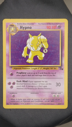 Hypno LP Fossil 23/62 Vintage Pokemon - Image 1