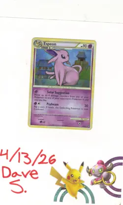 Espeon HGSS Undaunted Cracked Ice Holo 2/90 Deck Exclusives Pokemon TCG Single🔮 - Image 1