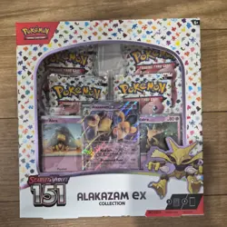 2023 Pokemon Scarlet & Violet 151 Alakazam EX Collection Box Factory Sealed - Image 1
