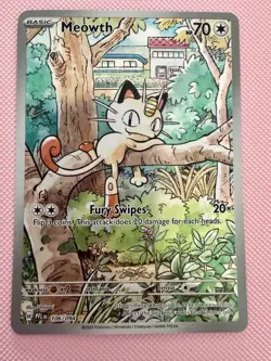 Pokemon Meowth 106/094 – Phantasmal Flames – English IR (Illustration Rare) - Image 1