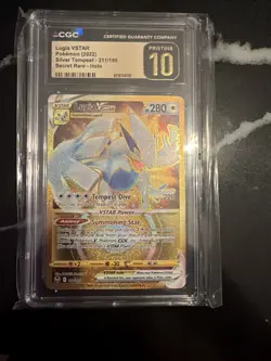 Lugia v Star 211/195 Full Art Secret Silver Tempest Nm Pokemon Gold - Image 2