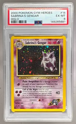 2000 Pokemon Gym Heroes 14 Sabrina's Gengar Holo PSA 6 149265681 - Image 1