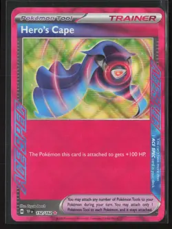 Hero's Cape 152/162 ACE SPEC Rare Temporal Forces Pokemon Near Mint - Image 1