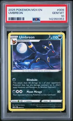 2025 POKEMON M24 EN-MCDONALD'S COLLECTION #009 UMBREON PSA 10 - Image 1