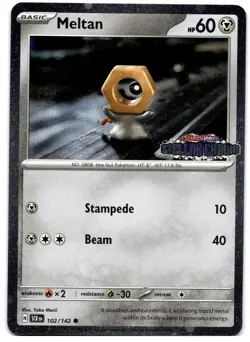 Meltan Stellar Crown Stamped 102/142 Pokemon TCG Promo MINT NM - Image 1