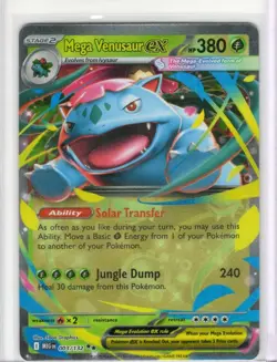 Pokemon ME01: Mega Evolutions MEGA VENUSAUR EX 003/132 Double Rare Holo - Image 1