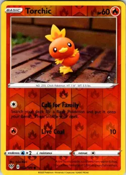 Pokemon | SWSH03: Darkness Ablaze | Torchic | 022/189 | Reverse Holo | NM - Image 1