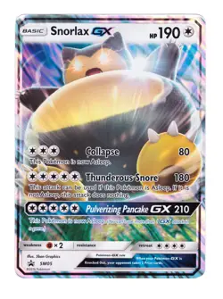 Pokemon TCG - Snorlax GX Holographic Jumbo Card SM05 Promo - Image 1