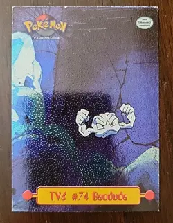 MP! 1999 Topps Pokemon TV Animation Edition Textured FOILGeodude TV6 Puzzle Card - Image 1