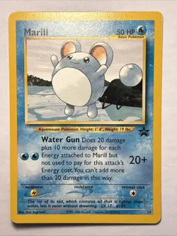2000 POKEMON TCG Marill 29/53 Wotc Black Star Promo Rare Vintage Card NM - Image 1