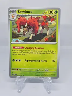 017/162 SAWSBUCK | UNCOMMON | TEMPORAL FORCES POKEMON CARD - Image 1