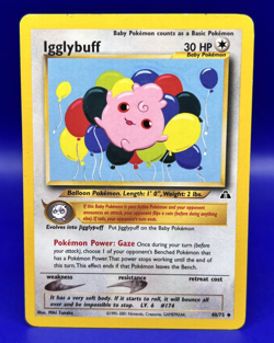 2001 Pokemon Card Neo Discovery Unlimited Igglybuff 40/75 LP - Image 1