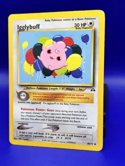 2001 Pokemon Card Neo Discovery Unlimited Igglybuff 40/75 LP - Image 2