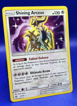 2017 Pokemon Card Shining Arceus 57/73 Shining Legends Holo Rare LP- - Image 3