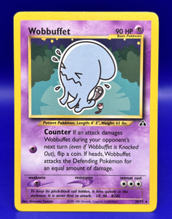 Pokemon Card Neo Discovery Non-Holo Wobbuffet 35/75 Rare LP - Image 1