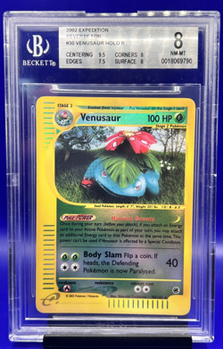 Pokemon Card Expedition RARE Reverse Holo Venasaur #30 BGS 8 NM-MINT - Image 1