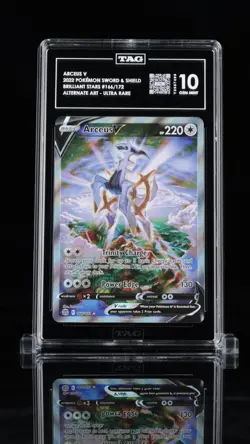 Pokemon Arceus V Alt Art Holo Ultra Rare Card 166/172 Brilliant Stars TAG 10 - Image 1