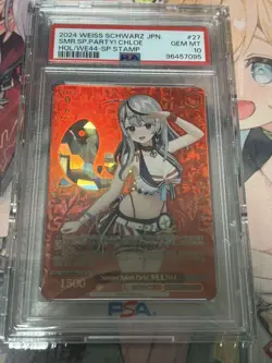 PSA 10 Sakamata Chloe HOL/WE44-27SP SP Hololive Summer Weiss Schwarz Card - Image 1