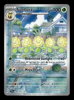 Sunflora 169/167 SV06: Twilight Masquerade Holo Illustration Rare Pokemon TCG - Image 1