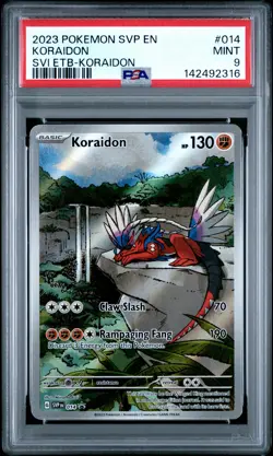 2023 POKEMON SVP EN-SV BLACK STAR PROMO #014 KORAIDON PSA 9 - Image 1