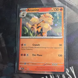 Pokemon TCG Arcanine SVP Black Star Promos SVP011 Holo Promo Cosmos Holo Rare - Image 1