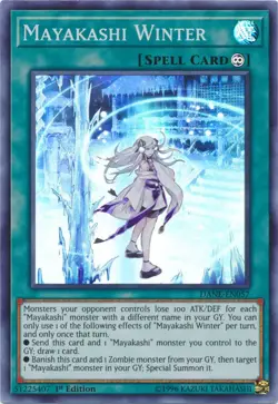 1x (NM) Mayakashi Winter - DANE-EN057 - Super Rare - 1st Edition YuGiOh - Image 1