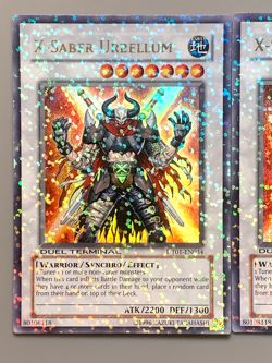 yugioh 3X X-Saber Urbellum DT01-EN034 Ultra Parallel Rare Near Mint play set - Image 4