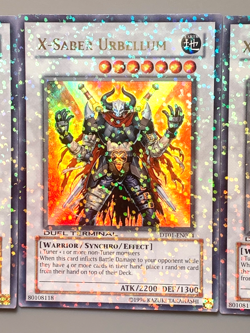 yugioh 3X X-Saber Urbellum DT01-EN034 Ultra Parallel Rare Near Mint play set - Image 5