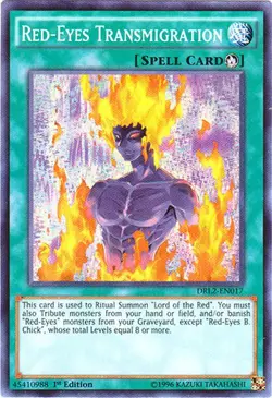 1x (NM) Red-Eyes Transmigration - DRL2-EN017 - Super Rare - 1st Edition YuGiOh - Image 1