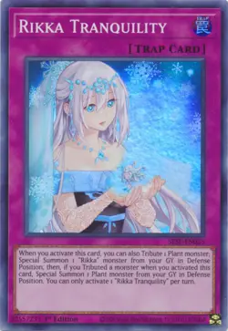 1x (NM) Rikka Tranquility - SESL-EN025 - Super Rare - 1st Edition YuGiOh - Image 1