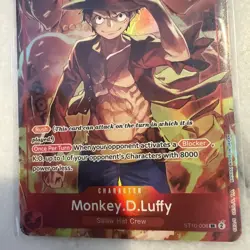 One Piece Treasure Booster Promo Monkey D. Luffy ST10-006 SR English - Image 3