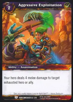 World of Warcraft TCG Aggressive Exploitation - Worldbreaker 83/270 - Image 1