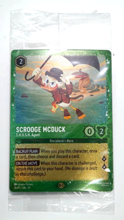Disney Lorcana Scrooge McDuck-S.H.U.S.H. Agent Promo Foil New in Package - Image 1