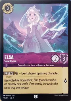 41/204 ELSA SNOW QUEEN THE FIRST CHAPTER UNCOMMON DISNEY LORCANA CARD - Image 1