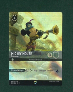 Disney Lorcana TCG Enchanted Foil EN3 220/204 Mickey Mouse Trumpeter - Image 2