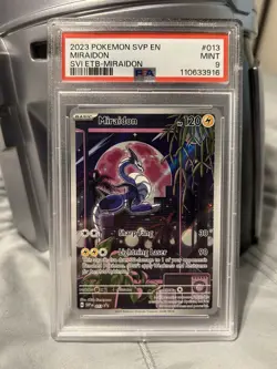 PSA Mint 9 Miraidon 013 Sv: Scarlet & Violet Promo Cards Holo - Image 1