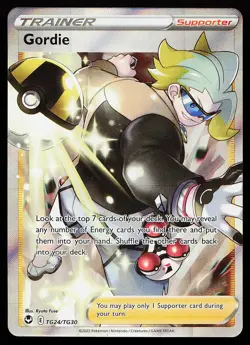 Gordie TG24/TG30 Ultra Rare Silver Tempest Trainer Gallery Pokemon Card - Image 1