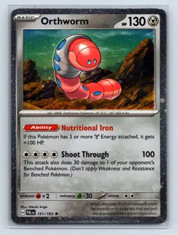 Orthworm Cosmic Holo Scarlet & Violet Promo Cards #151/193 Pokemon - NM - Image 1