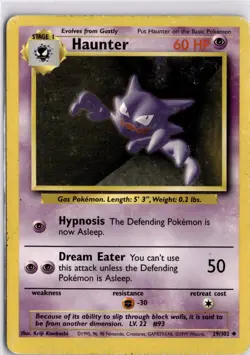 Pokemon TCG Haunter Base Set 29/102 Pokemon Trading Card TCG - Image 1
