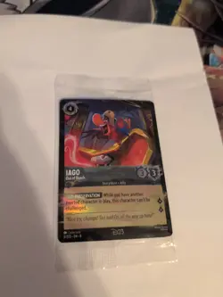 New Disney Lorcana D23 2025 Gold Member Exclusive Gift Iago 8in Foil Promo Card - Image 1