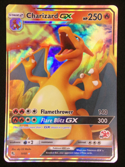 Charizard GX 9/68 / Hidden Fates / Holo Full Art / Pokemon Card / LP-NM - Image 1