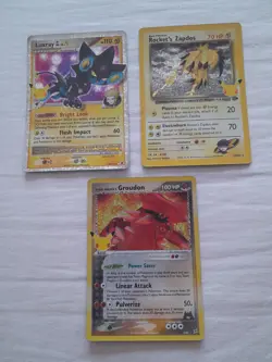 Pokemon Celebrations Card Lot - Luxray, Groudon, Rocket Zapdos - Image 1