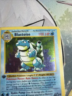 Pokemon Cards: Base Set 1st Edition Rare Holo: Blastoise 2/102 - Image 3