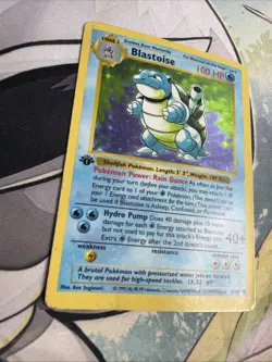 Pokemon Cards: Base Set 1st Edition Rare Holo: Blastoise 2/102 - Image 4