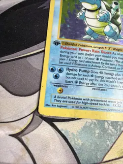 Pokemon Cards: Base Set 1st Edition Rare Holo: Blastoise 2/102 - Image 5