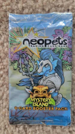 Neopets Mystery Island Trading Card Game TCG Booster Pack Sealed 8 Card Random - Image 1