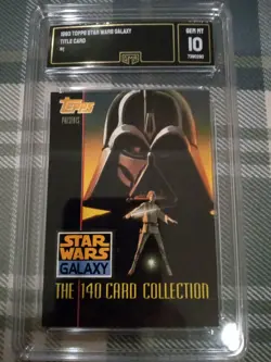 💎 Star Wars Galaxy 1993 Topps GMA Grade 10 GEM Title Card Darth Vader #1 Card - Image 1